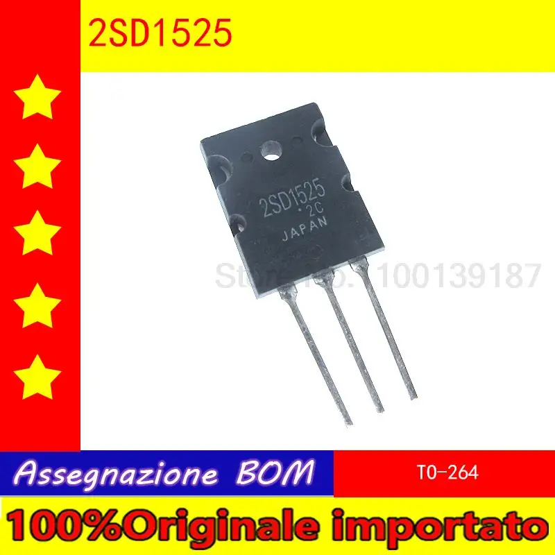 Трубка Дарлингтона высокой мощности 10 шт./лот 2SD1525 D1525 TO-247 100 в 30A
Трубка Дарлингтона высокой мощности 10 шт./лот 2SD1525 D1525 TO-247 100 в 30A