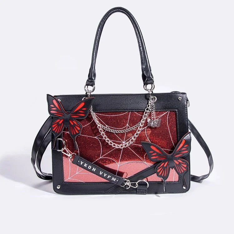 Sweet Y2k Lolita Butterfly Chain Shoulder Bags Trendy Gothic Harajuku Ita Bag Japanese Chic Women Transparent Handbags Crossbody
Sweet Y2k Lolita Butterfly Chain Shoulder Bags Trendy Gothic Harajuku Ita Bag Japanese Chic Women Transparent Handbags Crossbody