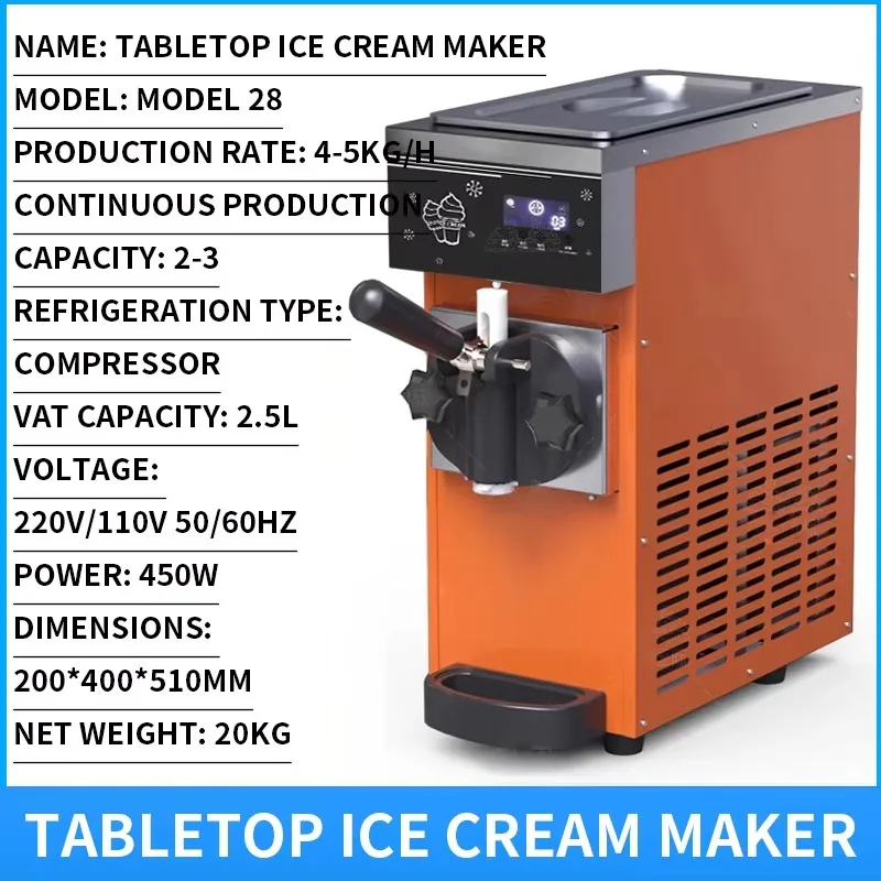 Ice cream machine, commercial stall fully automatic sundae ice cream machine, milk dessert ice cream machine 110V/220V
Ice cream machine, commercial stall fully automatic sundae ice cream machine, milk dessert ice cream machine 110V/220V