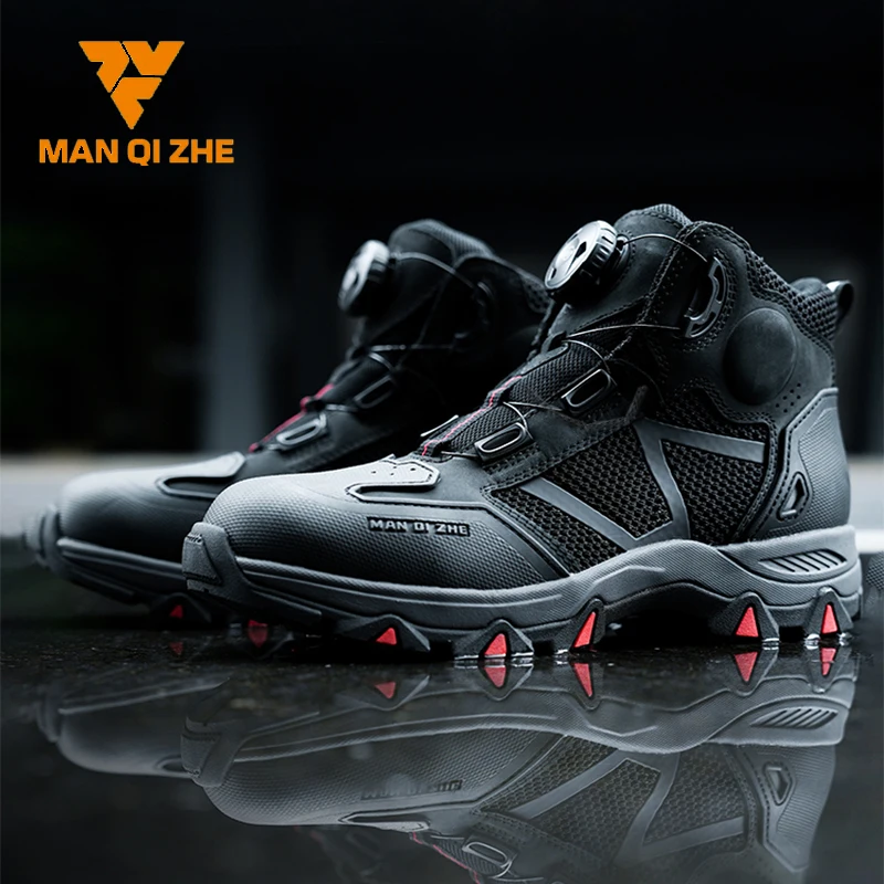 FEHER Motorcycle Boots Summer Breathable Cowhide Material Riding Commuting Boots MQZ-604 Non-slip Rotating Lace Up System Shoes
FEHER Motorcycle Boots Summer Breathable Cowhide Material Riding Commuting Boots MQZ-604 Non-slip Rotating Lace Up System Shoes