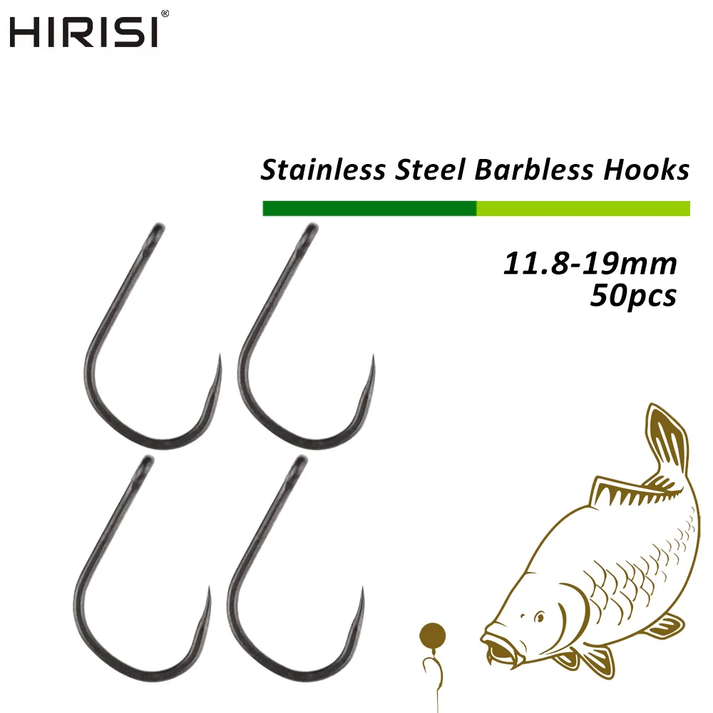 Hirisi 50pcs PTFE Coating High Carbon Stainless Steel Barbless Hooks 8002 Fishing Hook Fishing Accessories
Hirisi 50pcs PTFE Coating High Carbon Stainless Steel Barbless Hooks 8002 Fishing Hook Fishing Accessories
