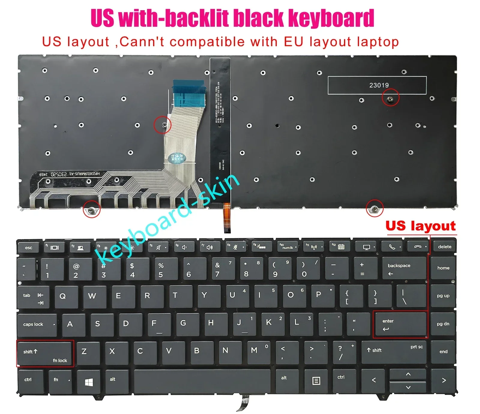 Новая американская клавиатура без рамки с подсветкой для ноутбука серии HP Elitebook 1050 G1
Новая американская клавиатура без рамки с подсветкой для ноутбука серии HP Elitebook 1050 G1