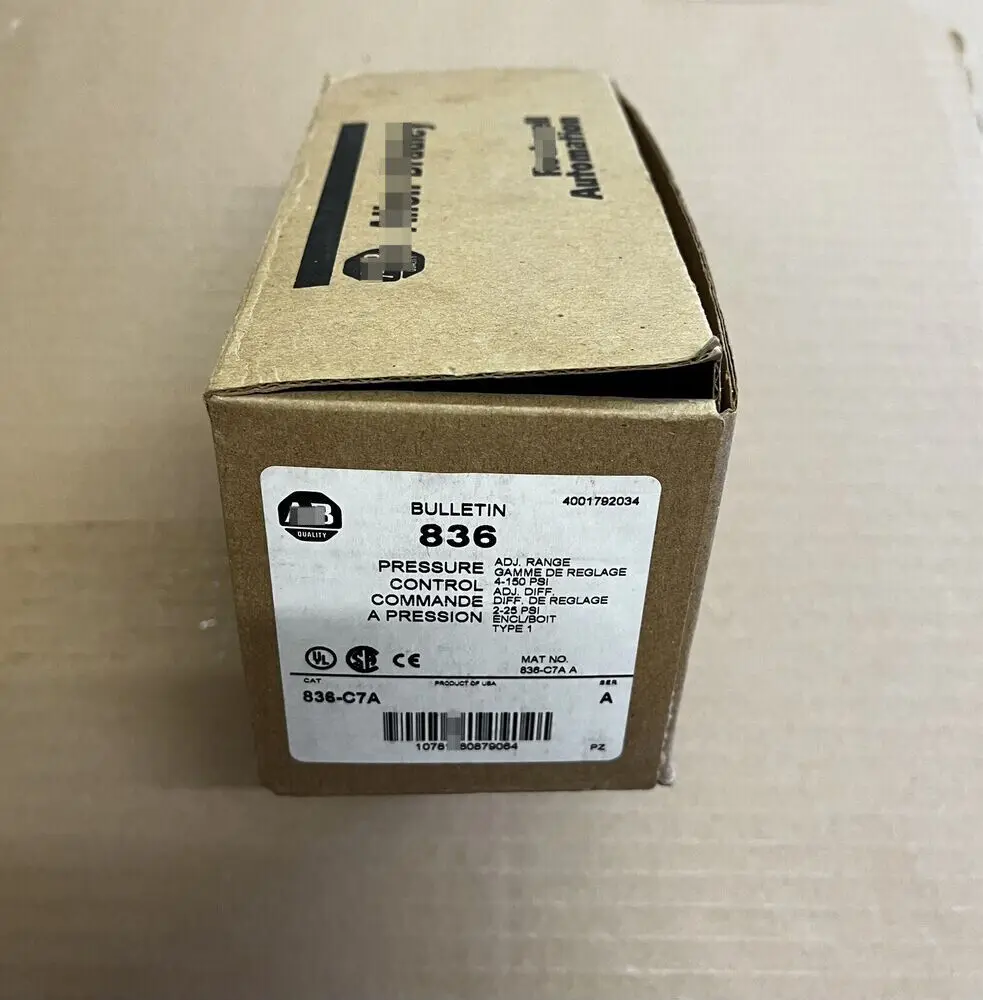 836-C7A Pressure Control Type 1 Enclosure New In Box 836-C7A New 1pcs
836-C7A Pressure Control Type 1 Enclosure New In Box 836-C7A New 1pcs