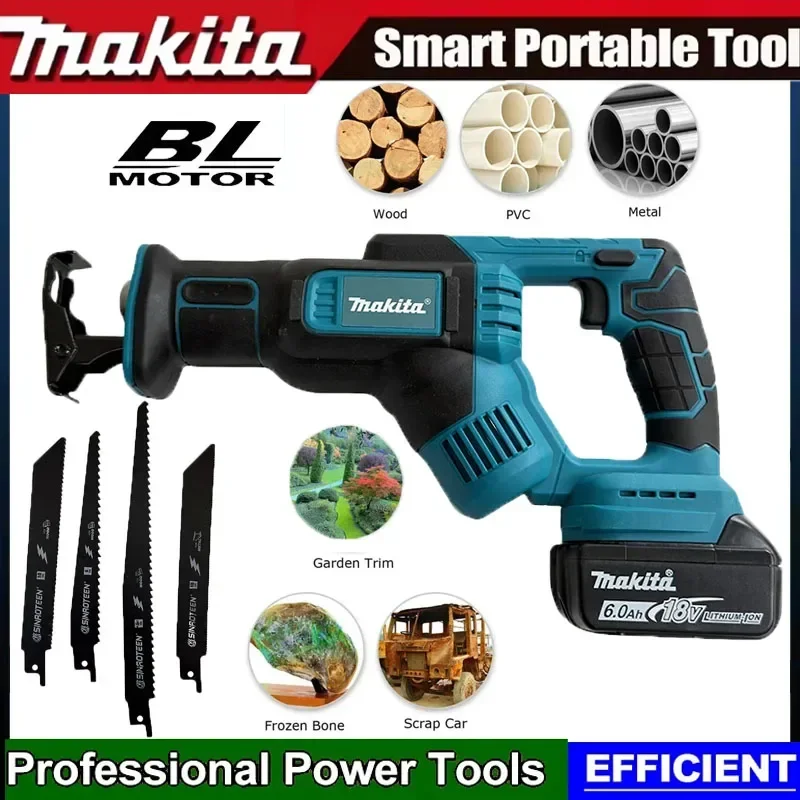 Makita Cordless Brushless Electric Reciprocating Saw Rechargeable Wood Metal Cutting Saw Portable Saw Power Tool 18V
Makita Cordless Brushless Electric Reciprocating Saw Rechargeable Wood Metal Cutting Saw Portable Saw Power Tool 18V