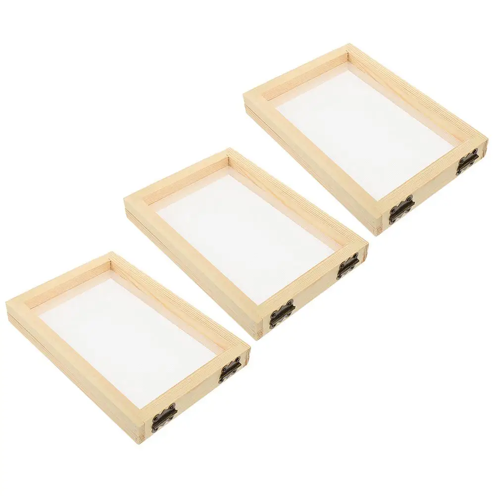 3 Pcs Wood Picture Frame Material Package Durable Practical DIY Paper Making Kit Frames Supplies Educational Toy Kids Craft
3 Pcs Wood Picture Frame Material Package Durable Practical DIY Paper Making Kit Frames Supplies Educational Toy Kids Craft