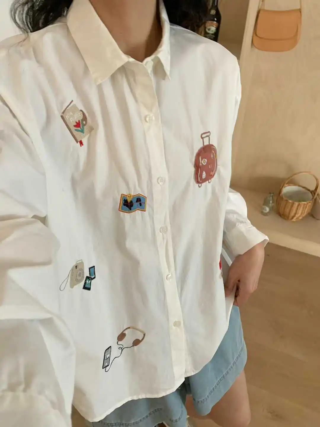 New 2026 Summer Women Cotton Long Sleeve Shirt, Lapel Embroidery Striped, Mori Girl Age Reduction Sweet Loose Blouse T66423CC
New 2026 Summer Women Cotton Long Sleeve Shirt, Lapel Embroidery Striped, Mori Girl Age Reduction Sweet Loose Blouse T66423CC