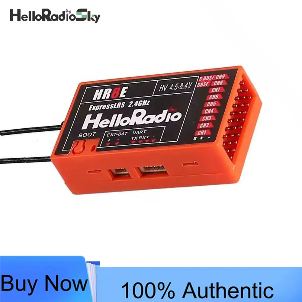 HelloRadio HR8E ELRS 2.4G 9-Channel PWM Power Supply DC 4.5-7.4 V Receiver Dual Antenna Fixed Wing Model RC Boat Universal
HelloRadio HR8E ELRS 2.4G 9-Channel PWM Power Supply DC 4.5-7.4 V Receiver Dual Antenna Fixed Wing Model RC Boat Universal