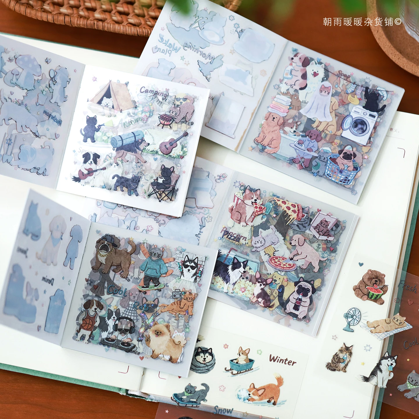 Morning Rain Cat and Dog Mini Sticker Book High-Quality Cute Cartoon Animal Water Cup Phone Case Sticker Decoration Small Patterns
Morning Rain Cat and Dog Mini Sticker Book High-Quality Cute Cartoon Animal Water Cup Phone Case Sticker Decoration Small Patterns