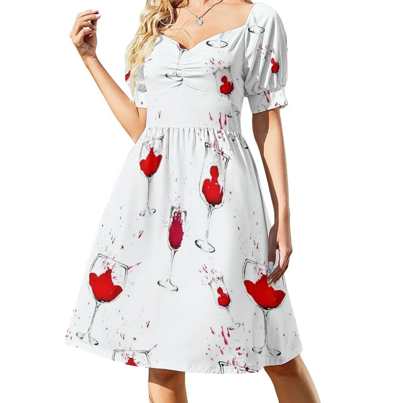 Glass of Red Wine Short-Sleeved Dress Evening dresses summer dress woman 2025 dresses for woman women formal occasion dresses
Glass of Red Wine Short-Sleeved Dress Evening dresses summer dress woman 2025 dresses for woman women formal occasion dresses