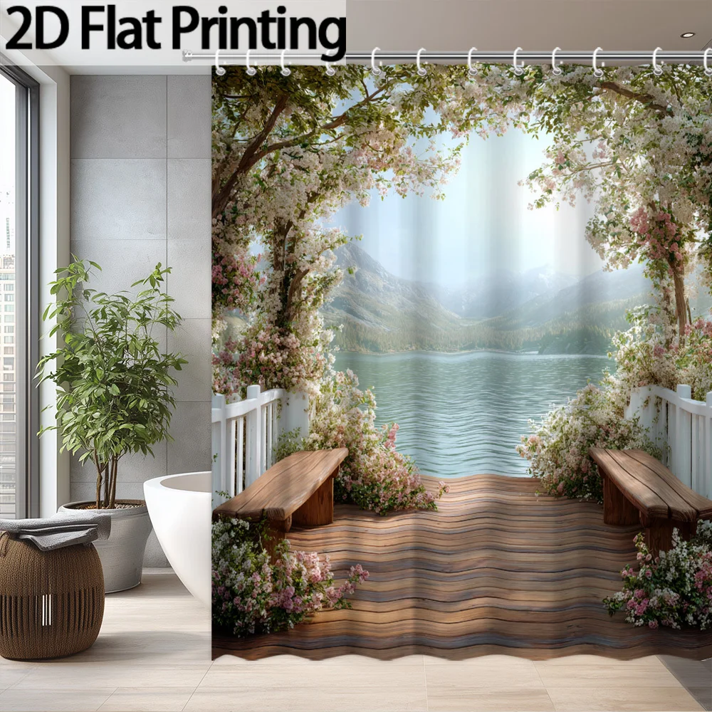 Waterproof Scenic Landscape Shower Curtain Panel Tropical Garden Floral Spring Mural Polyester Curtain for Bathroom Home Decor
Waterproof Scenic Landscape Shower Curtain Panel Tropical Garden Floral Spring Mural Polyester Curtain for Bathroom Home Decor