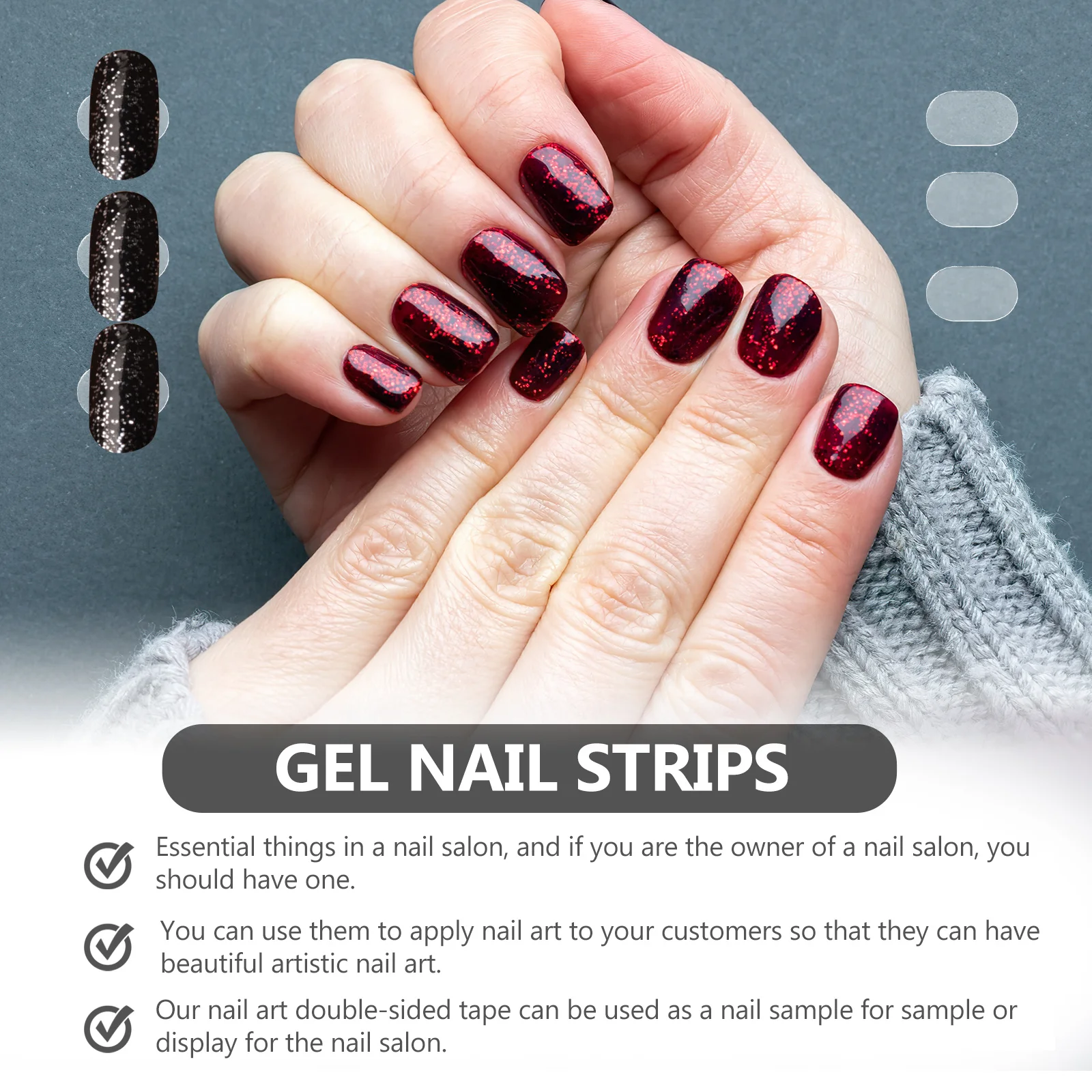 10 Sheets Nail Double-Sided Glue Adhesive Tabs for Press on Nails Fake Nail Pasting Stickers Manicure Art Supplies Strong
10 Sheets Nail Double-Sided Glue Adhesive Tabs for Press on Nails Fake Nail Pasting Stickers Manicure Art Supplies Strong