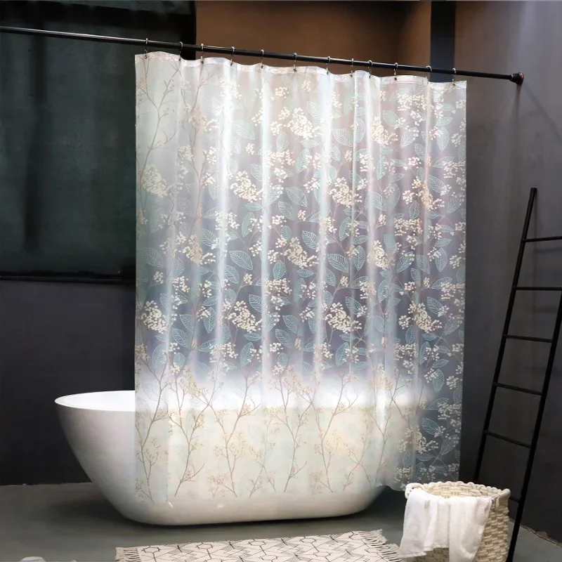 Shower Curtain Floral Leave Transparent Bathroom Curtains Postal Style Water Resistant with Hook Home Decorative Peva Fabric
Shower Curtain Floral Leave Transparent Bathroom Curtains Postal Style Water Resistant with Hook Home Decorative Peva Fabric