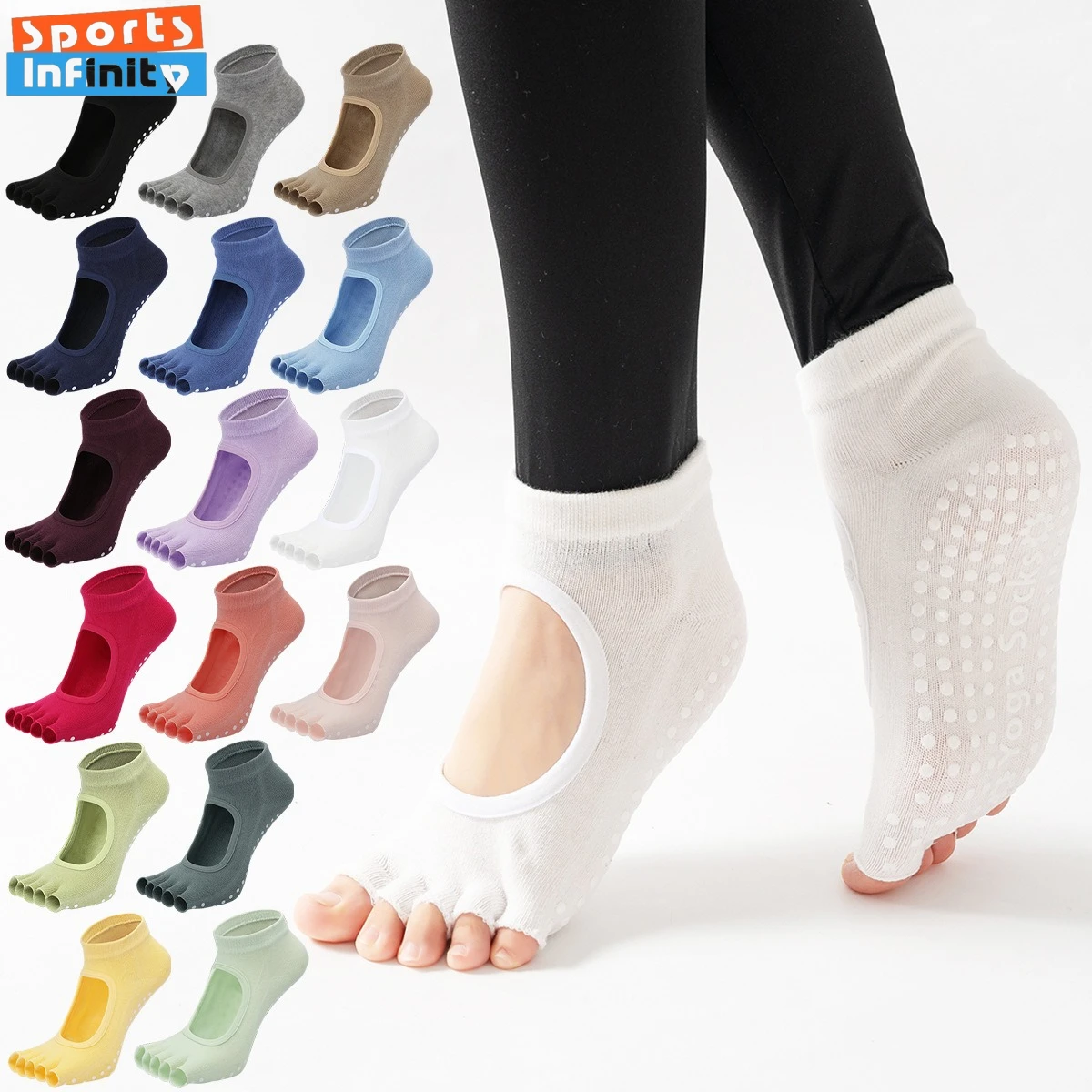 Fashion Combed Cotton Half Toe Backless Yoga Socks Women Five Finger Anti Slip Pilates Socks Aerobics Fitness Sports Socks Women
Fashion Combed Cotton Half Toe Backless Yoga Socks Women Five Finger Anti Slip Pilates Socks Aerobics Fitness Sports Socks Women