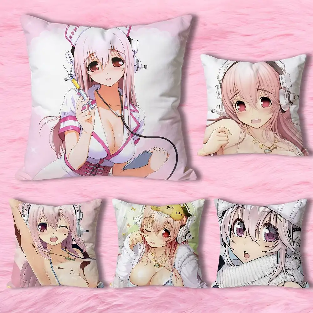 Cute S-Super S-Sonico Pillow Cases for Bedroom Living Room Sofa Home Decor Polyester Cushion Cover with Zipper
Cute S-Super S-Sonico Pillow Cases for Bedroom Living Room Sofa Home Decor Polyester Cushion Cover with Zipper