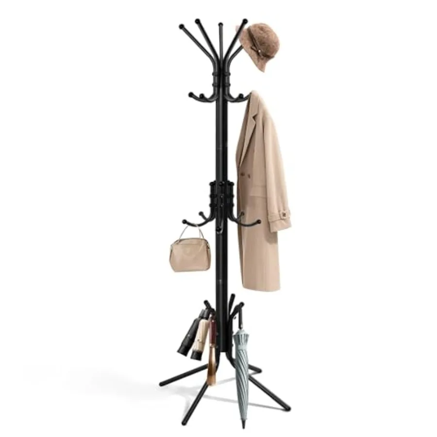 Metal Coat Rack Freestanding Coat Tree and Hall Tree with 15 Hooks Sturdy Coat Rack Stand and Hat Rack Coat Hanger for Entryway
Metal Coat Rack Freestanding Coat Tree and Hall Tree with 15 Hooks Sturdy Coat Rack Stand and Hat Rack Coat Hanger for Entryway