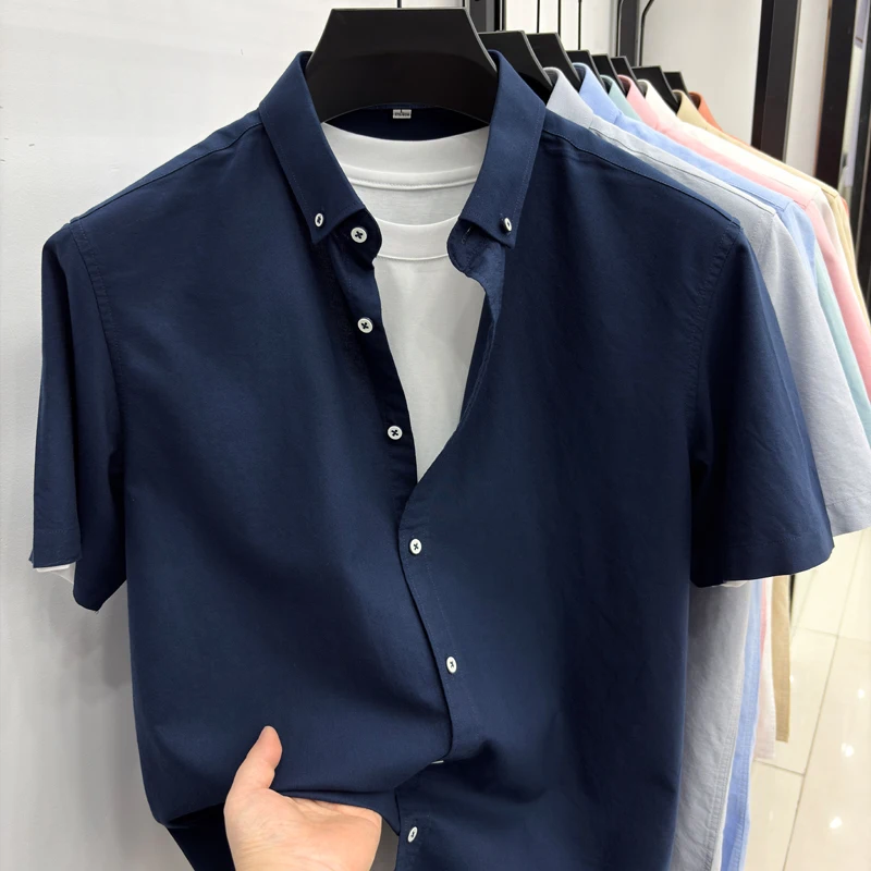 2026 New High-end Short Sleeved Shirt Men's Solid Color Summer Business Casual Base Shirt
2026 New High-end Short Sleeved Shirt Men's Solid Color Summer Business Casual Base Shirt