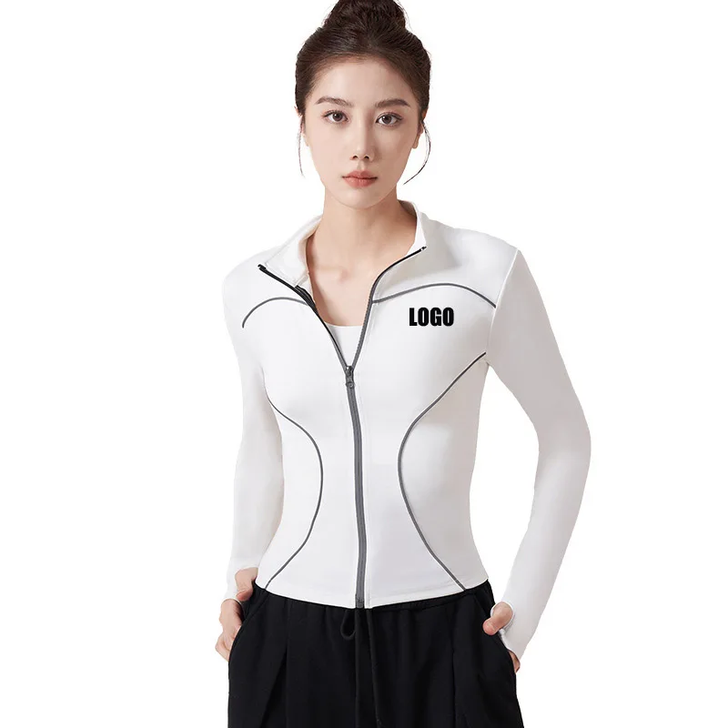 Custom LOGO women's night running reflective sports jacket outdoor casual running stand-up collar windproof yoga top
Custom LOGO women's night running reflective sports jacket outdoor casual running stand-up collar windproof yoga top