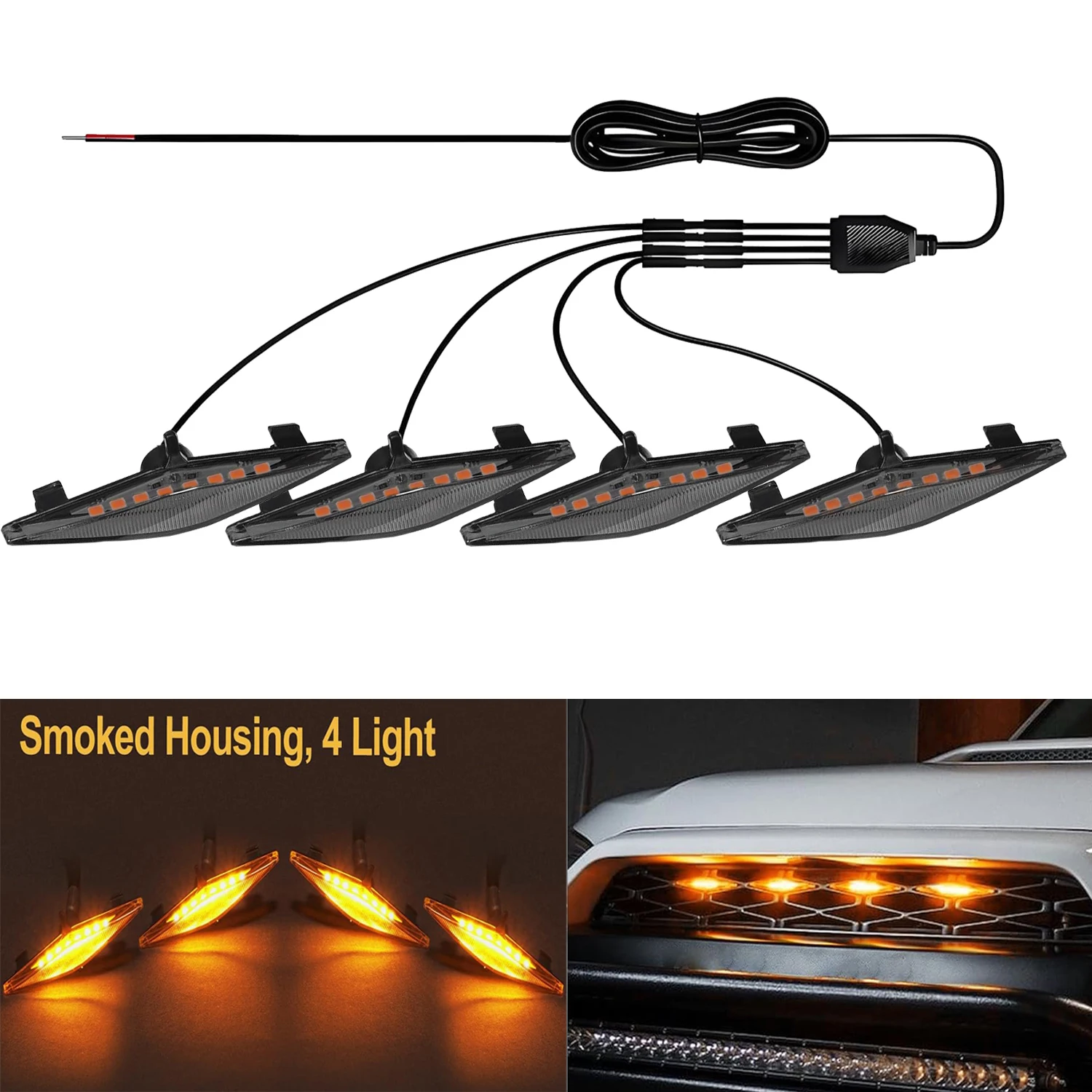 4/6pcs LED Car Lights Front LED Grille Lights Universal 12V Led Side Marker Indicator For Pickup Off-Road SUV Ford Toyota
4/6pcs LED Car Lights Front LED Grille Lights Universal 12V Led Side Marker Indicator For Pickup Off-Road SUV Ford Toyota