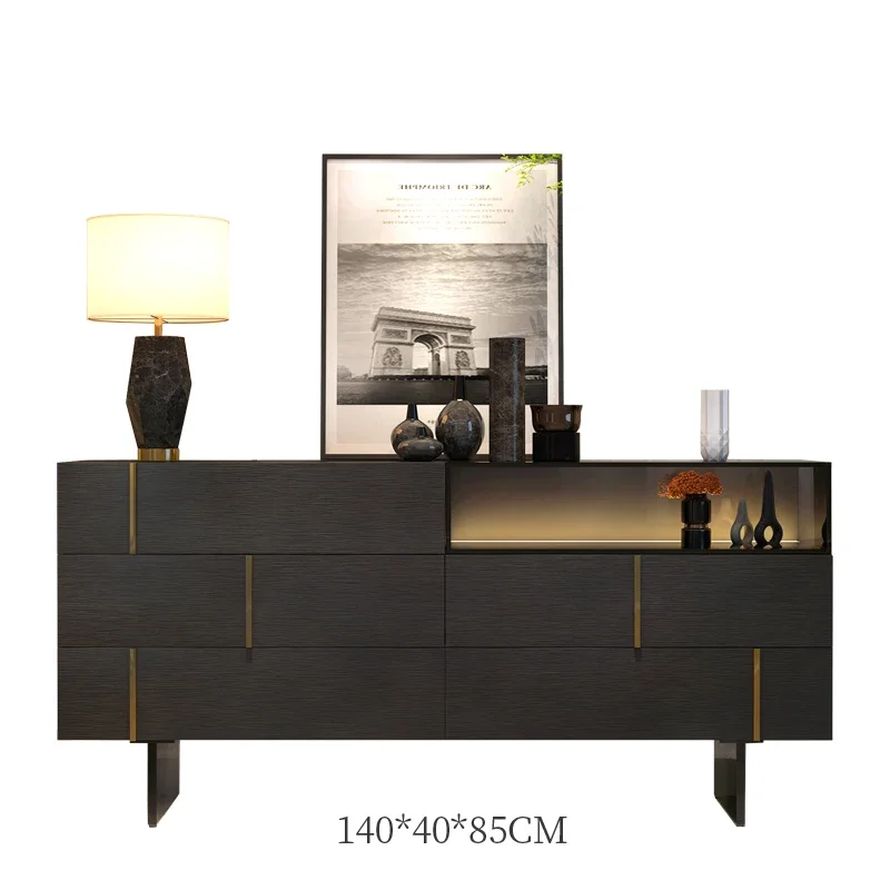 Italian chest of drawers Modern simple villa Living room Black light porch cabinet Multifunctional locker
Italian chest of drawers Modern simple villa Living room Black light porch cabinet Multifunctional locker