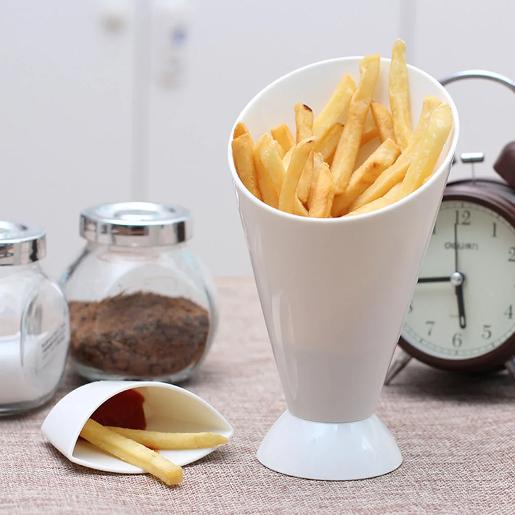 6Pcs Salad Cup French Fry Dipping Cup 2 in 1 Design for Fries and Ketchup PP Material Easy to Clean Cone Dip Container for Home
6Pcs Salad Cup French Fry Dipping Cup 2 in 1 Design for Fries and Ketchup PP Material Easy to Clean Cone Dip Container for Home