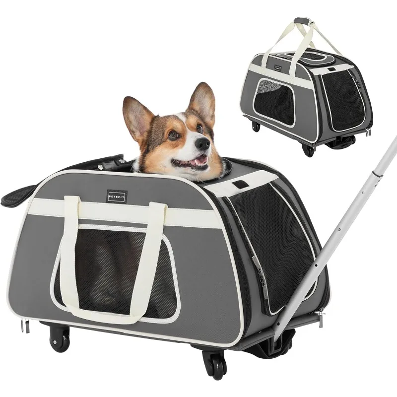 Large with Wheels Designed for 2 Small Dogs/Multiple Kittens/Medium Dogs with Adjustable Safety Rope
Large with Wheels Designed for 2 Small Dogs/Multiple Kittens/Medium Dogs with Adjustable Safety Rope