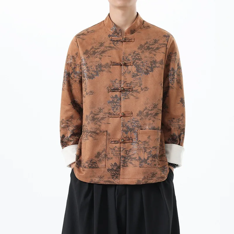 Autumn and Winter New Chinese Style Men's Trendy Tang Jacket New Chinese Retro Disc Buckle Stand-up Collar Mao Suit
Autumn and Winter New Chinese Style Men's Trendy Tang Jacket New Chinese Retro Disc Buckle Stand-up Collar Mao Suit