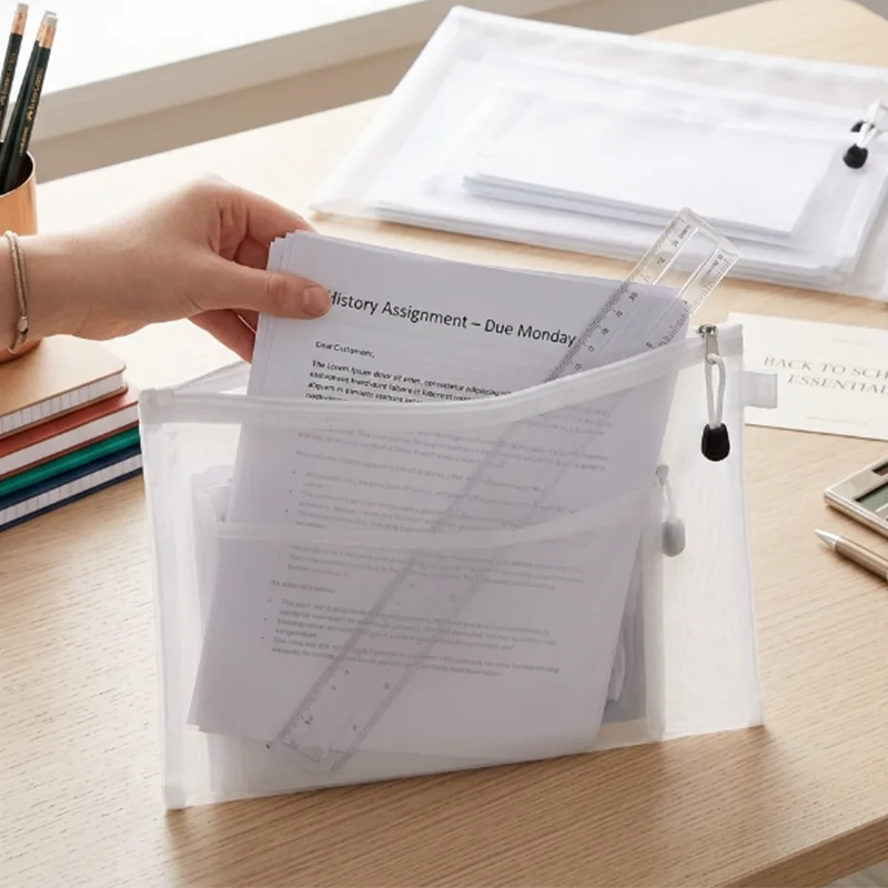 Clear Mesh Zipper Pouch Waterproof Storage Bag for Toys Documents Stationery Cosmetics School Office Supplies Organizer
Clear Mesh Zipper Pouch Waterproof Storage Bag for Toys Documents Stationery Cosmetics School Office Supplies Organizer