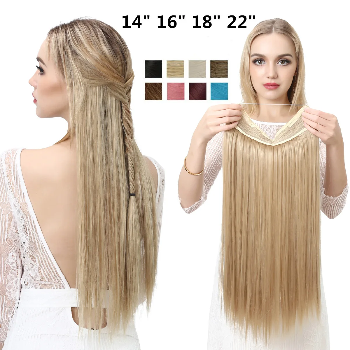European and American wigs, women's one piece can be adjusted freely, invisible long straight hair, multi-color gradual change
European and American wigs, women's one piece can be adjusted freely, invisible long straight hair, multi-color gradual change
