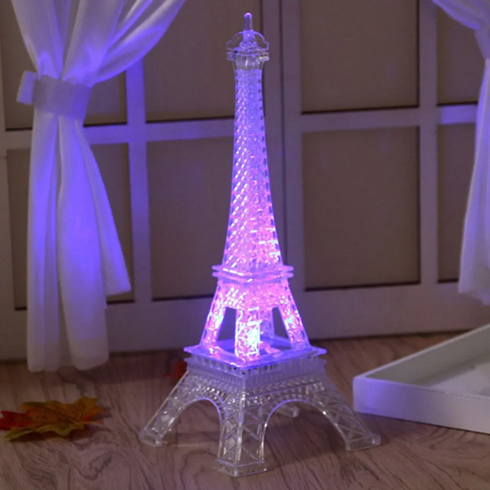 Mini Acrylic Eiffel Tower Night Light LED Desk Lamp Seven Colors Changing for Bedroom Home Party Cake Topper Decoration
Mini Acrylic Eiffel Tower Night Light LED Desk Lamp Seven Colors Changing for Bedroom Home Party Cake Topper Decoration