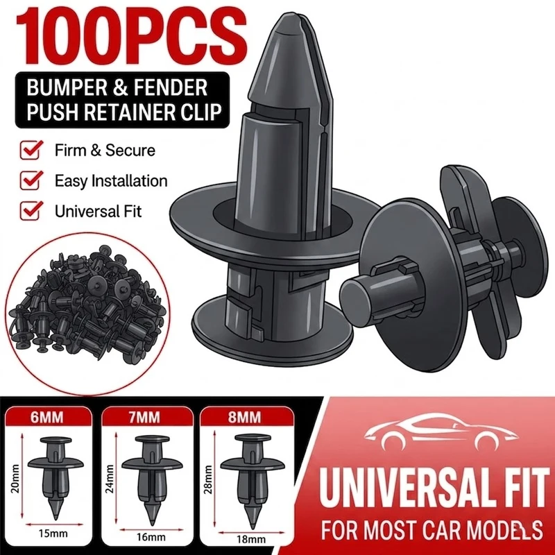 Universal Car Bumper Fastener Rivet Motorcycle Fairing Retainer Clips Auto Door Panel Trim Splash Guard Push Pin Hardware Tool
Universal Car Bumper Fastener Rivet Motorcycle Fairing Retainer Clips Auto Door Panel Trim Splash Guard Push Pin Hardware Tool
