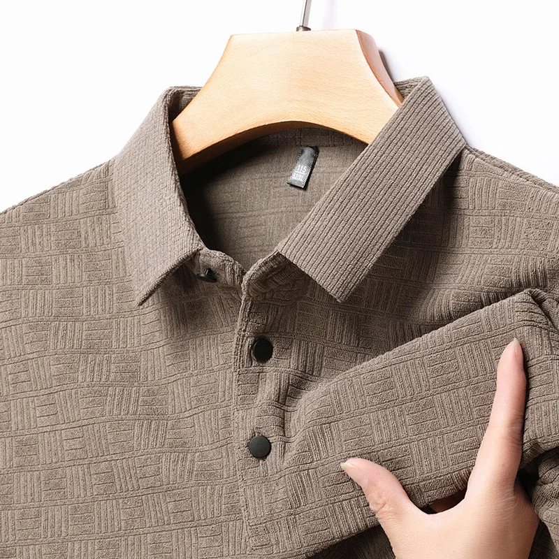 New Men's Business Casual Long Sleeved Shirt Solid Color Polo Shirt Fashionable Breathable Comfortable Versatile Top
New Men's Business Casual Long Sleeved Shirt Solid Color Polo Shirt Fashionable Breathable Comfortable Versatile Top