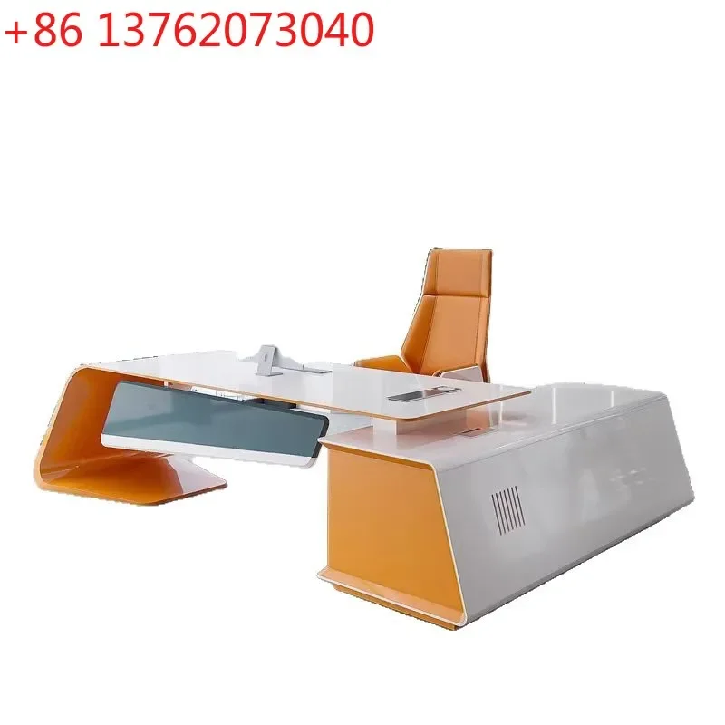 Painted desk, simple and modern high-end manager supervisor desk, president desk
Painted desk, simple and modern high-end manager supervisor desk, president desk