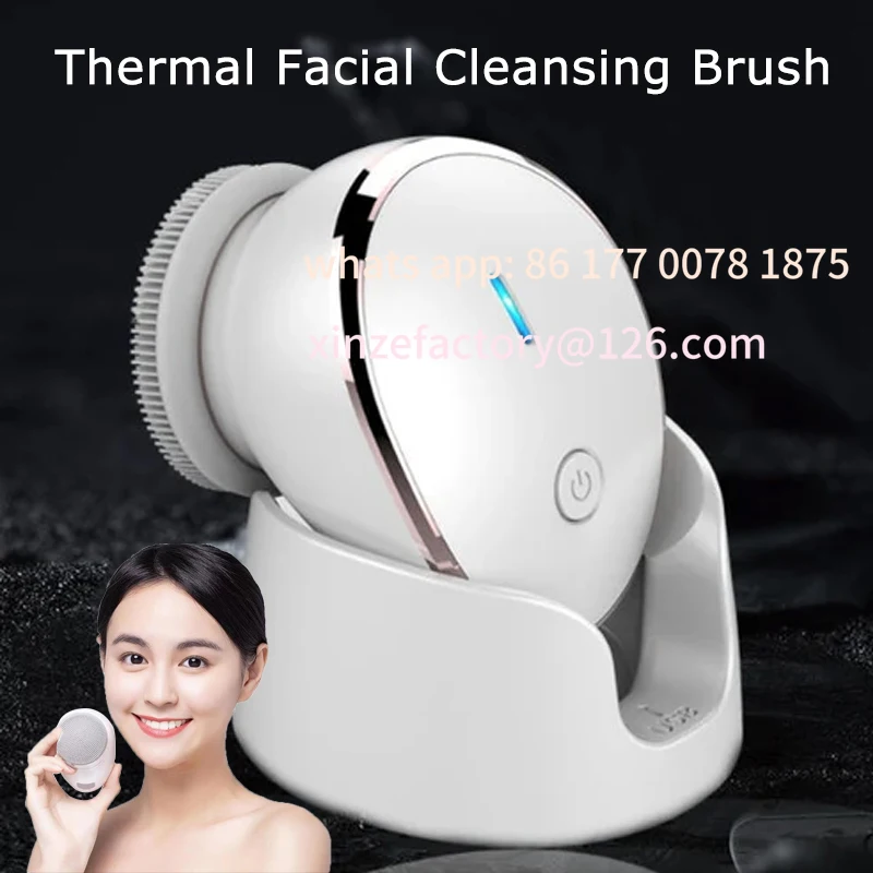 Customizable Thermal Facial Cleansing Brush Beauty Face Pore Cleansing 2in1 Sonic Silicon Facial Cleansing Brush Heated Massager
Customizable Thermal Facial Cleansing Brush Beauty Face Pore Cleansing 2in1 Sonic Silicon Facial Cleansing Brush Heated Massager