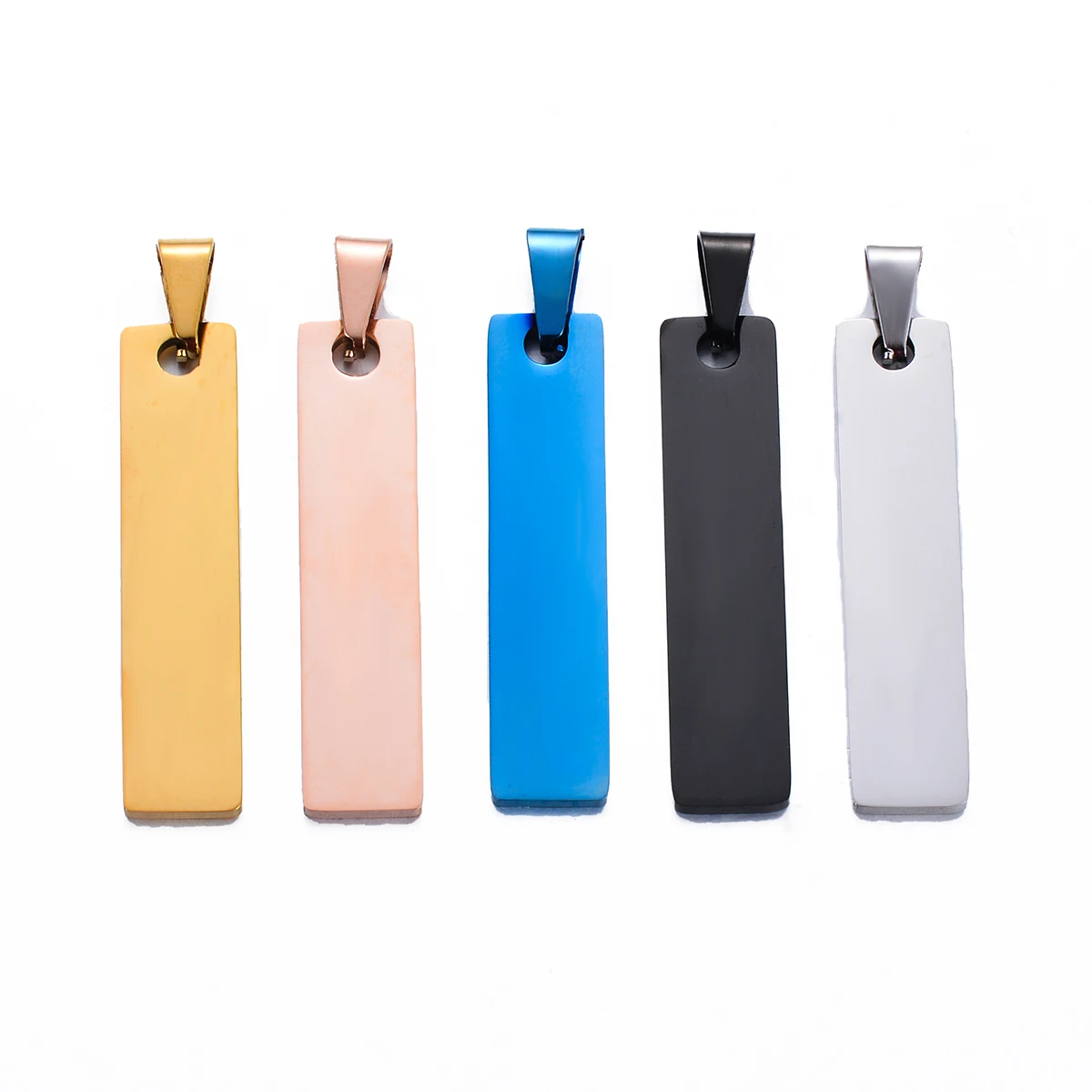 5Pcs Stainless Steel Rectangle Stamping Blank Dog Tags Pendant Name or Logo Necklace Jewelry Findings 45*10mm
5Pcs Stainless Steel Rectangle Stamping Blank Dog Tags Pendant Name or Logo Necklace Jewelry Findings 45*10mm