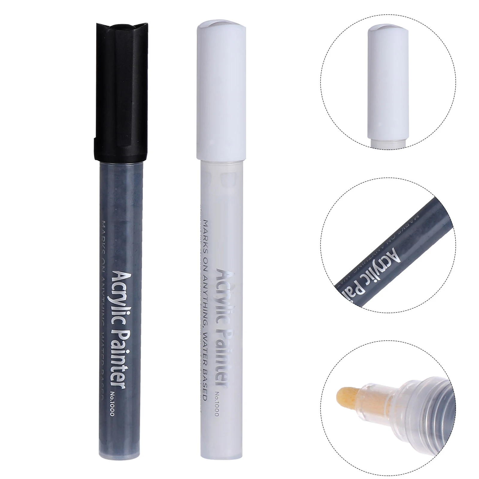 8 Pcs Marker Pen Acrylic Paint Art Supplies White Black 4 Each Water based Ink Safe Fast drying Strong Coverage DIY Projects
8 Pcs Marker Pen Acrylic Paint Art Supplies White Black 4 Each Water based Ink Safe Fast drying Strong Coverage DIY Projects