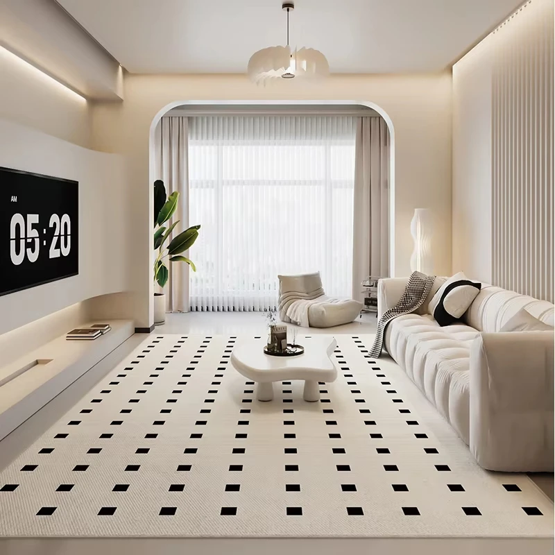 VIKAMA Simple Grid Pattern Crystal Velvet Carpet for Bedroom And Living Room Large Area Anti-Slip Floor Mat Home Decor
VIKAMA Simple Grid Pattern Crystal Velvet Carpet for Bedroom And Living Room Large Area Anti-Slip Floor Mat Home Decor
