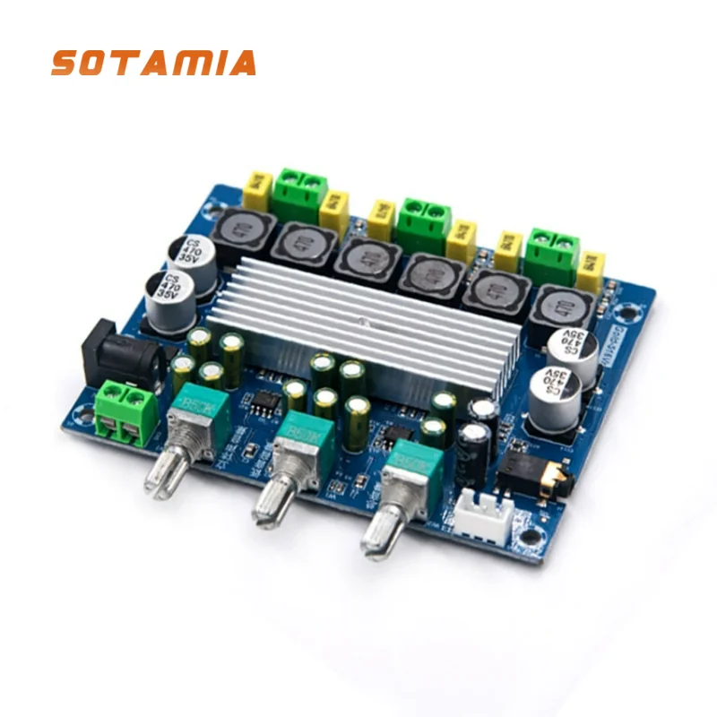 SOTAMIA TPA3116 Плата усилителя мощности звука 2,1-канальный 2*50 Вт + 100 Вт Высокомощный HIFI аудио модуль
SOTAMIA TPA3116 Плата усилителя мощности звука 2,1-канальный 2*50 Вт + 100 Вт Высокомощный HIFI аудио модуль