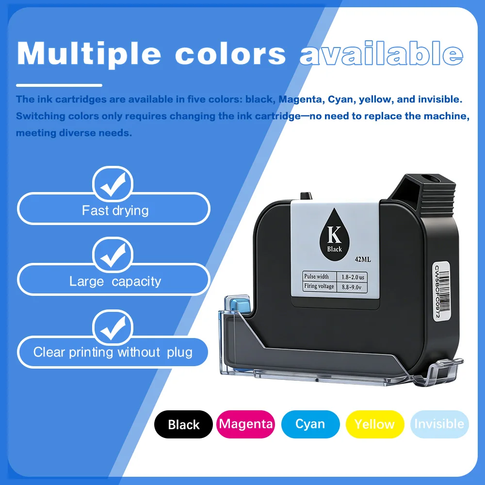 DTFINOVA 0.5inch Solvent Ink Cartridge for Handheld Inkjet Coder, Fast Drying High Adhesion Ink Replacement for Various Surfaces
DTFINOVA 0.5inch Solvent Ink Cartridge for Handheld Inkjet Coder, Fast Drying High Adhesion Ink Replacement for Various Surfaces