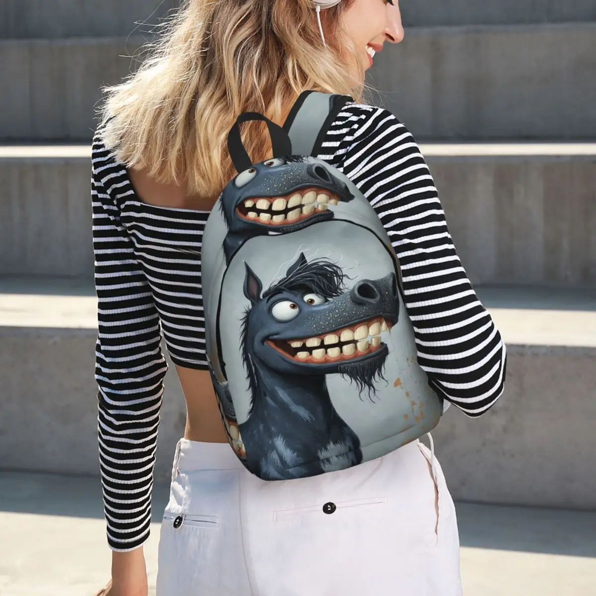 Smiling Animated Donkey Character Student Backpack School Bag Hiking Travel Daypack for Men Women Bookbag Shoulder Bags
Smiling Animated Donkey Character Student Backpack School Bag Hiking Travel Daypack for Men Women Bookbag Shoulder Bags