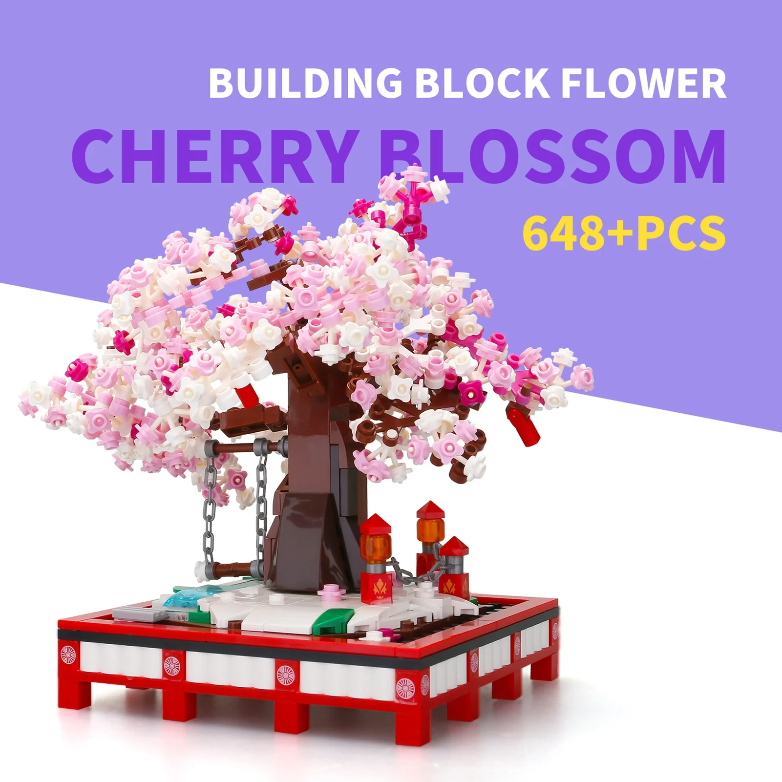 NEW Cherry Blossom Bonsai Tree Building Blocks Set Flower Tree Bricks Building Kit STEM Construction Toys Chain Rotating Swing
NEW Cherry Blossom Bonsai Tree Building Blocks Set Flower Tree Bricks Building Kit STEM Construction Toys Chain Rotating Swing