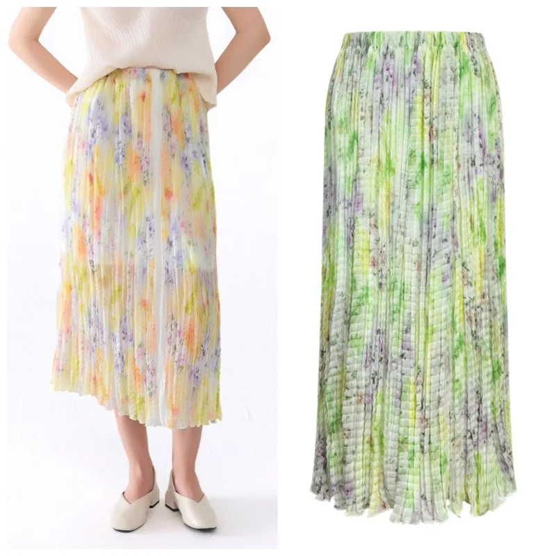 Miyake Pleated Skirt 2026 Niche Oil Painting Floral Pleat Jupe Summer High Waist Slim Draped Versatile Elegant Long A-line Skirt
Miyake Pleated Skirt 2026 Niche Oil Painting Floral Pleat Jupe Summer High Waist Slim Draped Versatile Elegant Long A-line Skirt