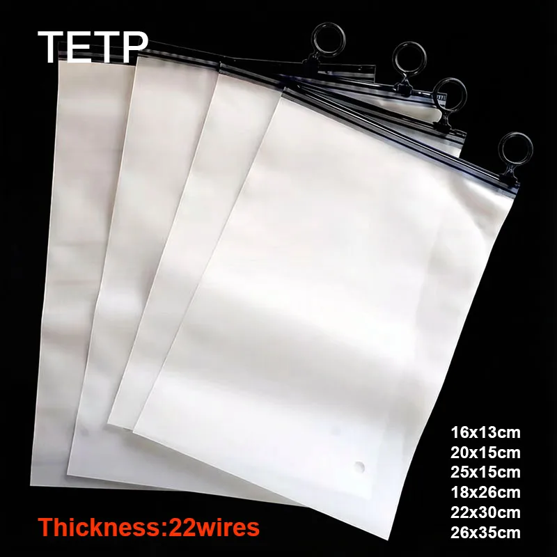 TETP 50Pcs Thicken Frosted Zipper Bag With Black Pull-Ring Home Socks Towels Underwear Hat Packaging Protable For Small Business
TETP 50Pcs Thicken Frosted Zipper Bag With Black Pull-Ring Home Socks Towels Underwear Hat Packaging Protable For Small Business