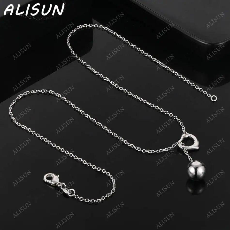 ALISUN 925 Sterling Silver 45cm Ball And Heart Thin Necklace For Women Charm Trend Birthday Gifts Fashion Party
ALISUN 925 Sterling Silver 45cm Ball And Heart Thin Necklace For Women Charm Trend Birthday Gifts Fashion Party