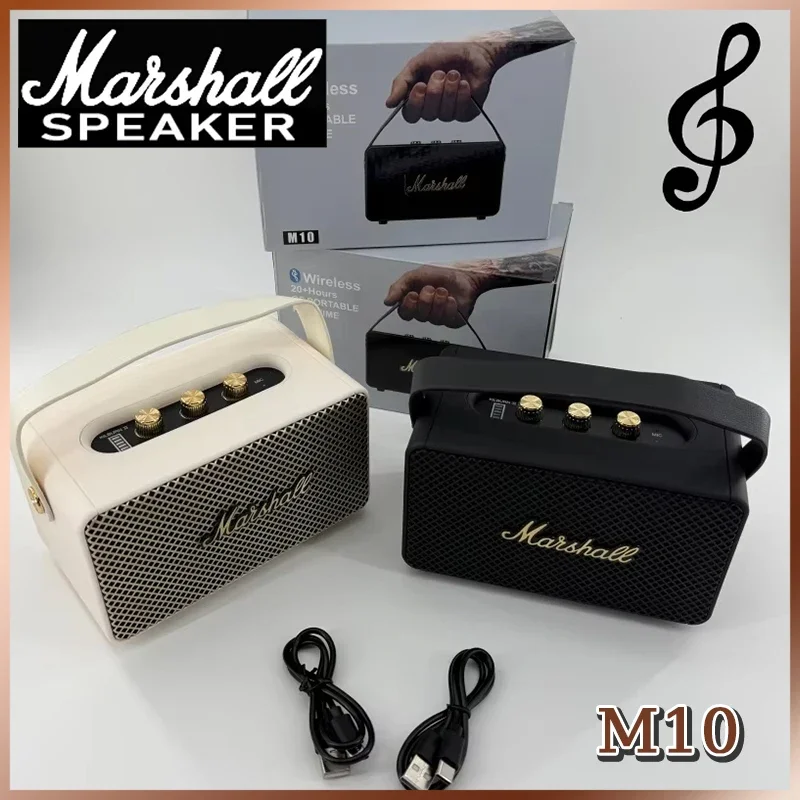 Беспроводная Bluetooth-колонка Marshall M10 в ретро-стиле, стерео, с мощными басами, портативная, для улицы и дома, сабвуфер, классический музыкальный плеер
Беспроводная Bluetooth-колонка Marshall M10 в ретро-стиле, стерео, с мощными басами, портативная, для улицы и дома, сабвуфер, классический музыкальный плеер