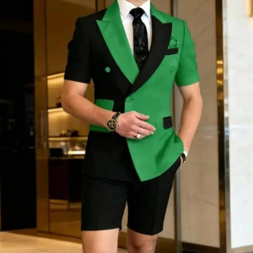Latest Design Summer Men Suits 2 Piece Sets Fashion Short Sleeves Blazer Shorts Pants Daily Beach Wedding Party Prom Suit Male
Latest Design Summer Men Suits 2 Piece Sets Fashion Short Sleeves Blazer Shorts Pants Daily Beach Wedding Party Prom Suit Male