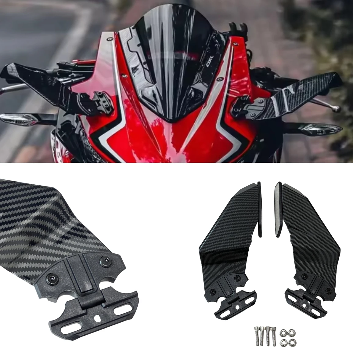 For Honda CBR500R CBR400R CBR 650R CBR650R 2019 -2024 Motorcycle Side Mirrors Winglets Wind Wing Adjustable Rotating Rearview
For Honda CBR500R CBR400R CBR 650R CBR650R 2019 -2024 Motorcycle Side Mirrors Winglets Wind Wing Adjustable Rotating Rearview
