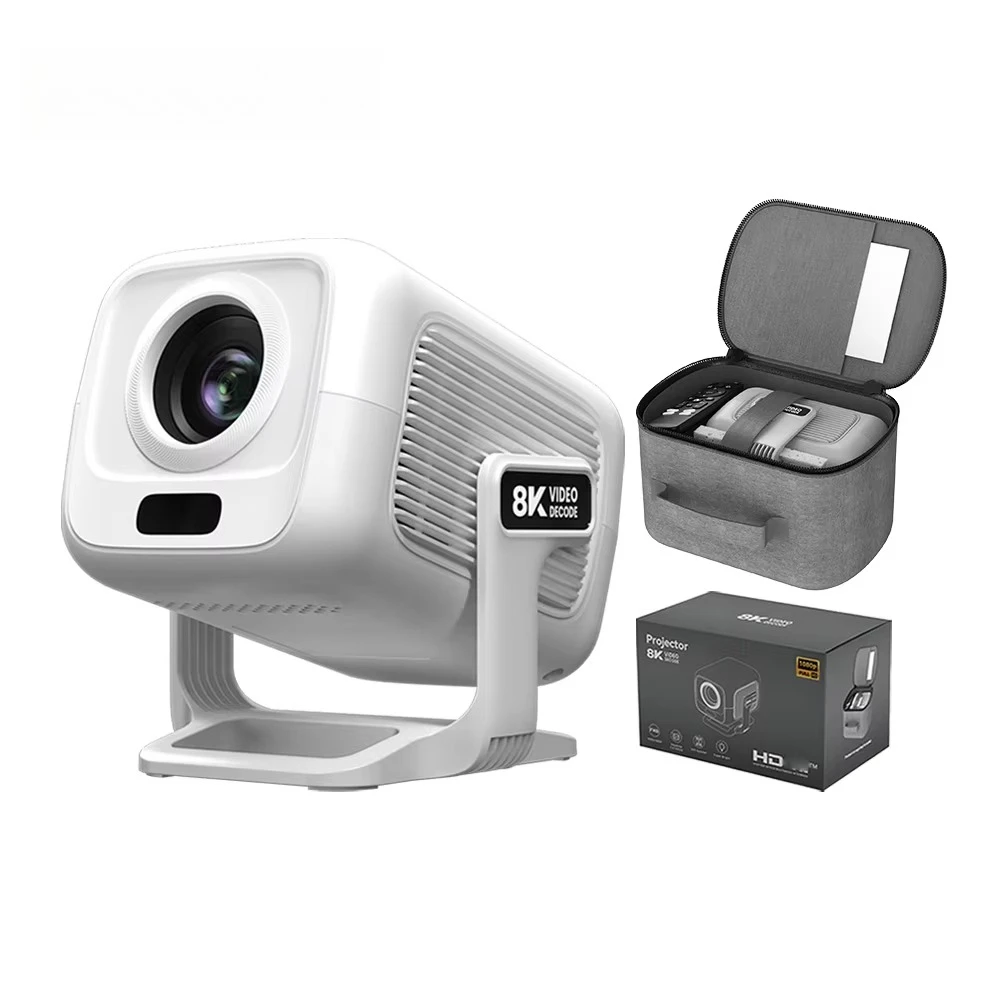 Portable Mini Pico Projector Android 14 4K Support 1080P LED Home Theater Smart Projector