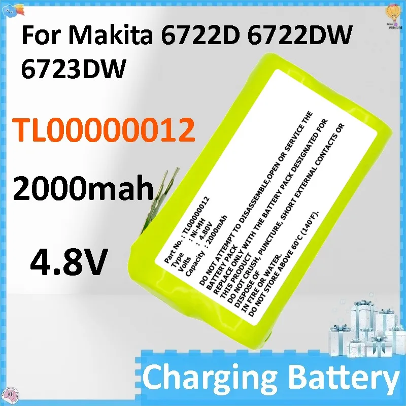 TL00000012 2000 4.8v Ni-MH Power Tools Battery For Makita 6722D 6722DW 6723DW
TL00000012 2000 4.8v Ni-MH Power Tools Battery For Makita 6722D 6722DW 6723DW