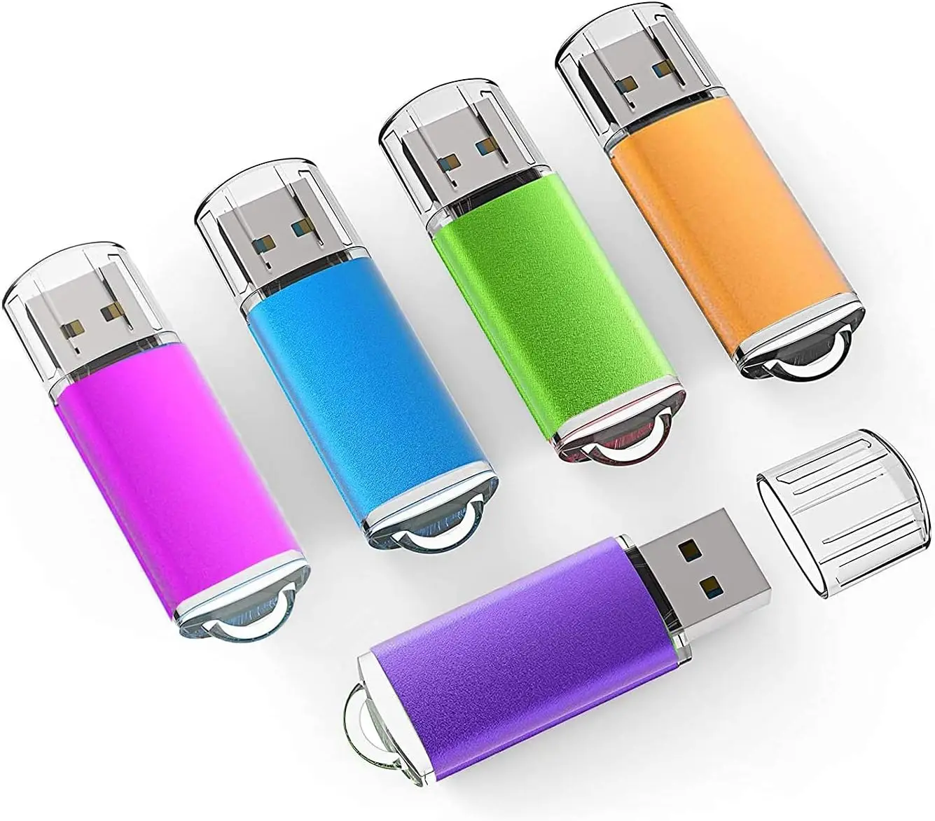 64GB USB Flash Drives 5 Pack, USB 2.0 Thumb Drive Multicolored for Data Storage, File Backup
64GB USB Flash Drives 5 Pack, USB 2.0 Thumb Drive Multicolored for Data Storage, File Backup