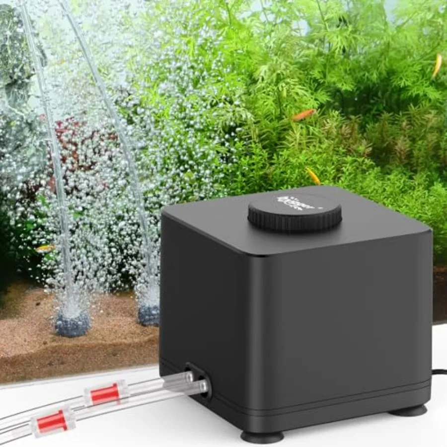 Aquarium Air Pump, Quiet Adjustable Fish Tank Air Pump, 4W/7W/11W Powerful Oxygen Aerator Dual Stainless Steel Outlets with Air
Aquarium Air Pump, Quiet Adjustable Fish Tank Air Pump, 4W/7W/11W Powerful Oxygen Aerator Dual Stainless Steel Outlets with Air